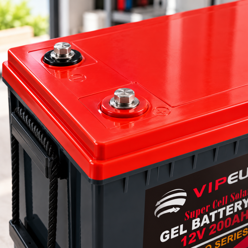 Акумулятор VIPEURONET 12V 200Ah ECO Series / Гелевий акумулятор для сонячних енергосистем, систем резервного живлення
