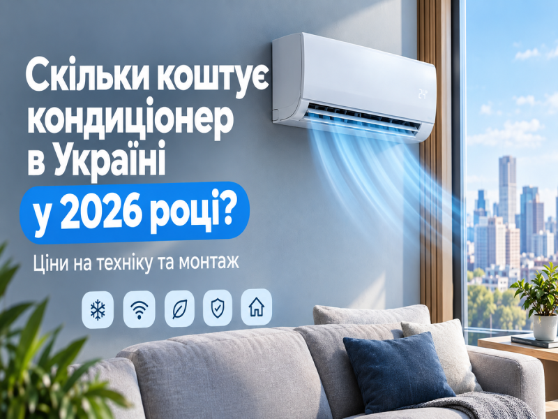 Скільки коштує кондиціонер в Україні 2026: ціни на техніку та монтаж
