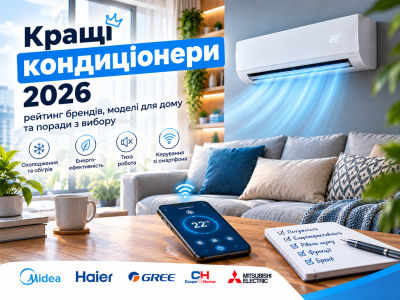 Кращі кондиціонери 2026: рейтинг брендів, моделі для дому та поради з вибору
