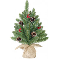 Штучна сосна Black Box Trees Creston Frosted зелена з шишками та ягодами 45 см (8718861153040)