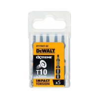 Набір біт DeWALT IMPACT TORSION, ударні, Torx, Т10, L = 57 мм, 5 шт (DT7393T)