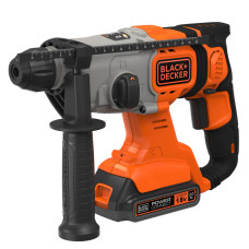 Перфоратор Black&Decker SDS-Plus,18 В, 2Ah, 1.2 Дж, 3 режими, сумка, 2.2 кг (BCD900D1S)
