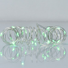 Гірлянда YES! Fun Нитка на мідному дроті 20 LED Зелена 2 м Статична На батарейках (975026)