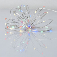 Гірлянда YES! Fun Нитка на мідному дроті 40 LED Різнокольорова 4 м Статична На батарейках (975029)