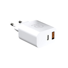 Зарядний пристрій WUW C172 1xUSB-C PD20W + 1xUSB QC3.0 18W Black (6972573335381)