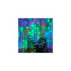 Гірлянда Voltronic Штора 120 LED Водопад (Red/Green/Blue/Yellow), прозора, 3*1 м, 8 режимів, 220V (GAR120LED-RGB)