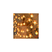 Гірлянда Voltronic Зірочки+Кулі White Hot, 40 шт, 6 м., прозора, 3*АА (GarlStarBal-6m)
