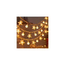 Гірлянда Voltronic Зірочки+Кулі White, 80 шт, 10 м, прозора, 220V (GarlStarBal-10m220Wh)