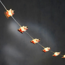 Гірлянда Luca Lighting Сніговик, струна, 1,3 м, класична біла, 10 LED 2AA, таймер (8720967822836)
