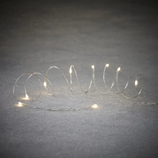 Гірлянда Luca Lighting струна, 1 м, класична біла, 10 LED 2xCR2032, таймер (8720362037095)