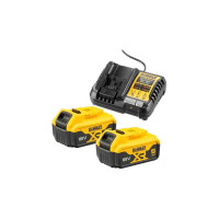 Набір акумулятор + зарядний пристрій DeWALT 12V/18V, ток 4A, 0.5 кг, 18В XR Li-Ion 2x5Ah (DCB1104P2)