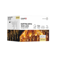 Гірлянда Chomik Бахрома 300 LED 12 м, теплий білий, IP44, від мережі (5900779879843)