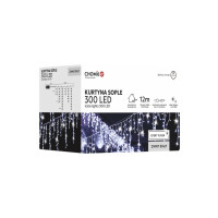 Гірлянда Chomik Бахрома 300 LED 12 м, холодний білий, IP44, від мережі (5900779879850)
