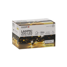 Гірлянда Chomik 200 LED 10м, теплий білий, IP44, від мережі (5900779879478)