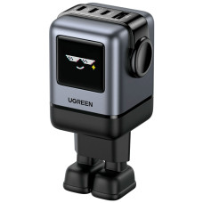 Зарядний пристрій Ugreen 1xUSB + 3xUSB-C GaN 100W Robot X688 gray (45515B)