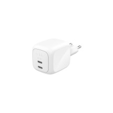 Зарядний пристрій Belkin 2xUSB-C PD67W GaN PPS white (WCH020KQWH)