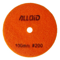 Круг зачистний Alloid Pro, алмазний, шліфувальний, на липучці, HEXAGON, 100мм, зерно 200 (DD-63388)