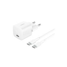 Зарядний пристрій Belkin USB-C PD25W PD3.1 + cable USB-C to USB-C 1.0m white (WCA012KQ1MWH-B6)